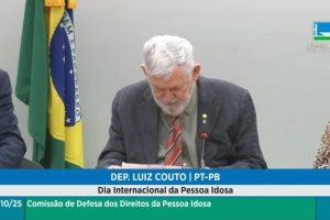 Audiência proposta por Luiz Couto debate políticas públicas para idosos no Dia Internacional da Pessoa Idosa